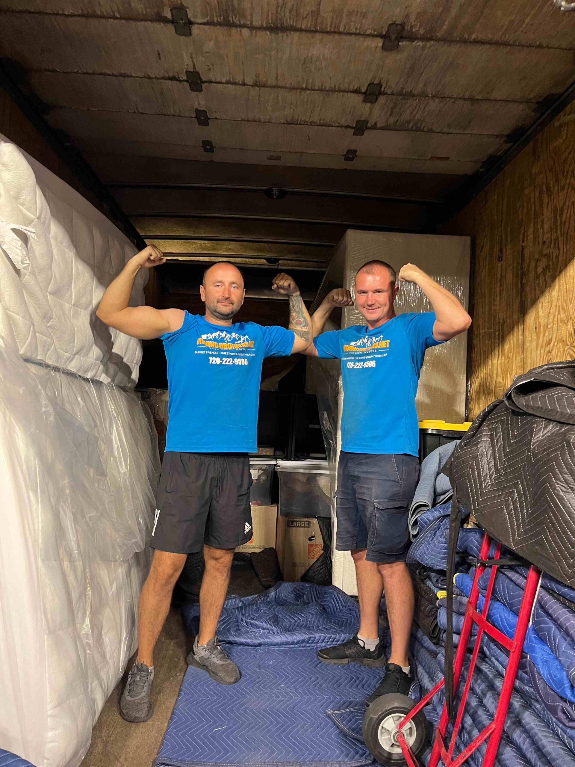Moving team in action
